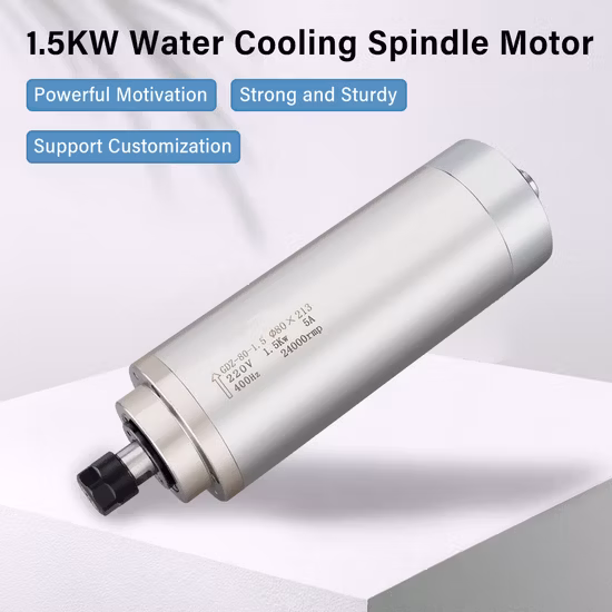 Lunyee 스핀들 모터 ATC 1.5kW 스핀들 모터 24000rpm 기계식 암용 수냉식 Er11