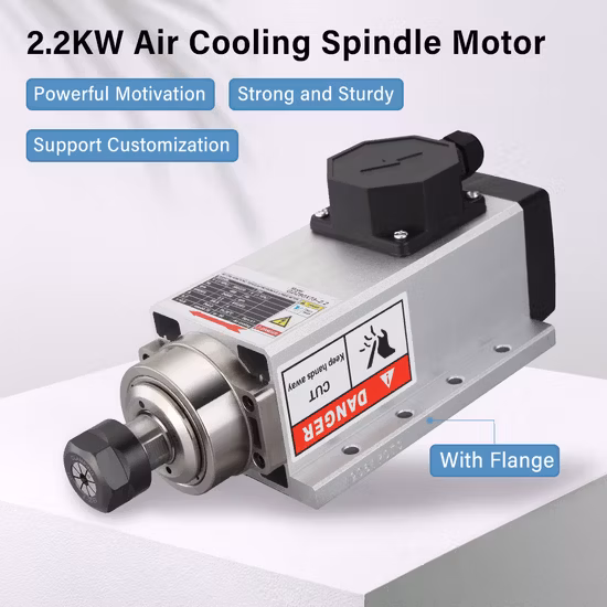 공냉식 알루미늄 톱날, 전기/전기, 2.2kW의 단상 CNC 라우터 스핀들 모터