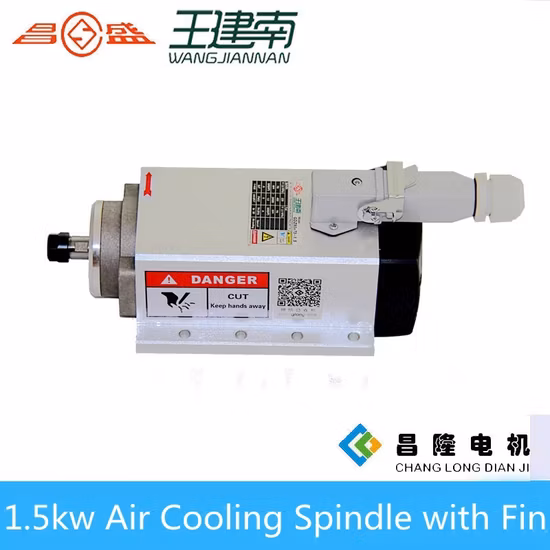나무 조각/목재 조각용 공기 냉각 80mm 직경 2.2kW Er16 원형 스핀들 모터
